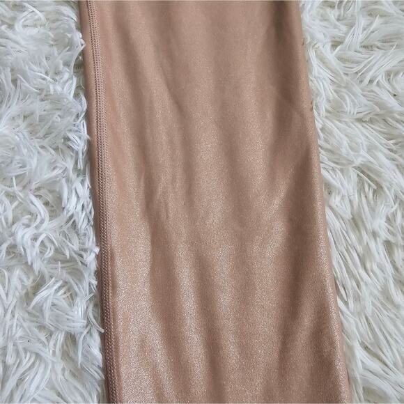 Athleta Elation Beige High Waisted Shimmer Leggings Size MP NWT - Picture 3 of 13